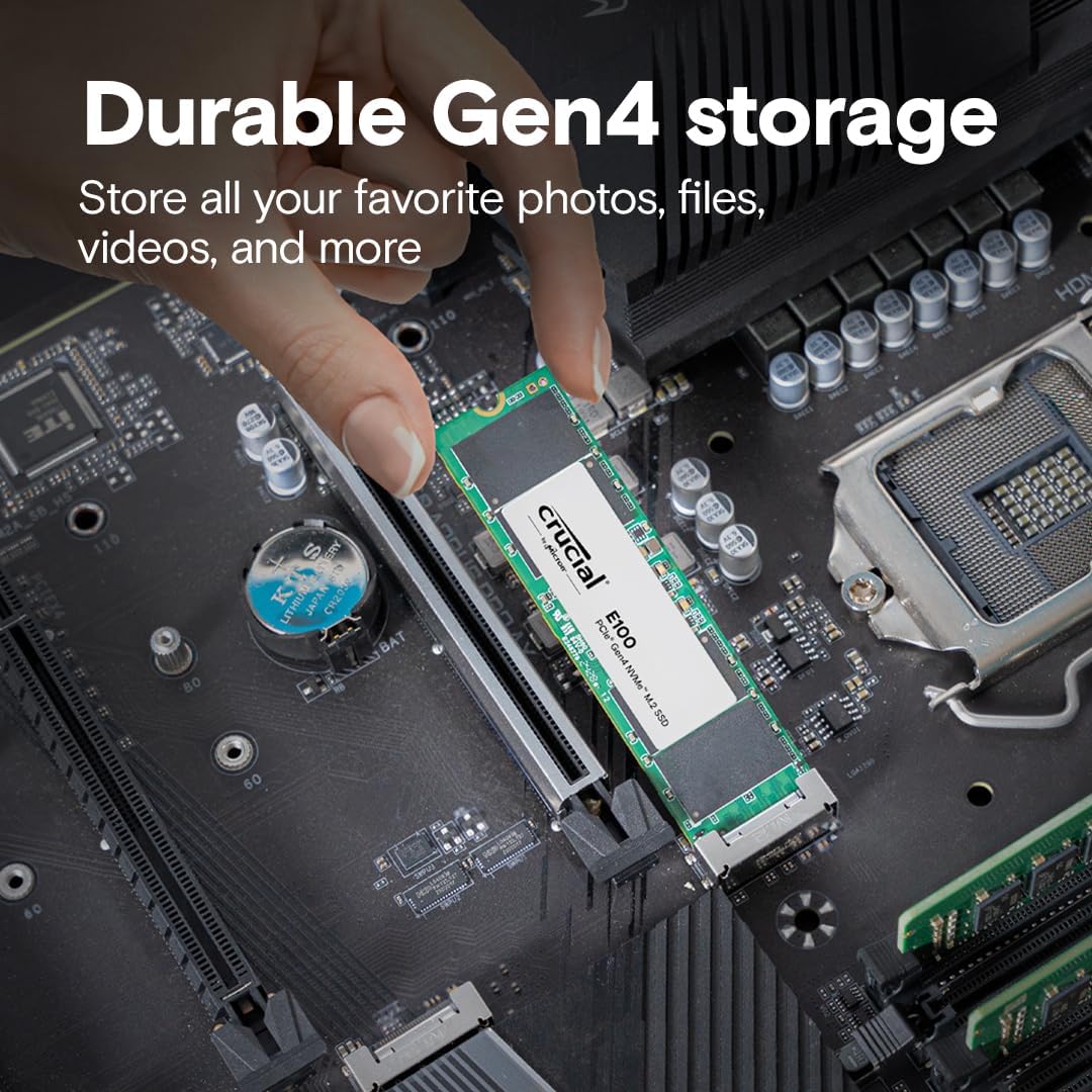 Micron Crucial SSD E100 M.2 Pcie Gen4 Nvme 1TB - SSD M2 1 TB - Image 4