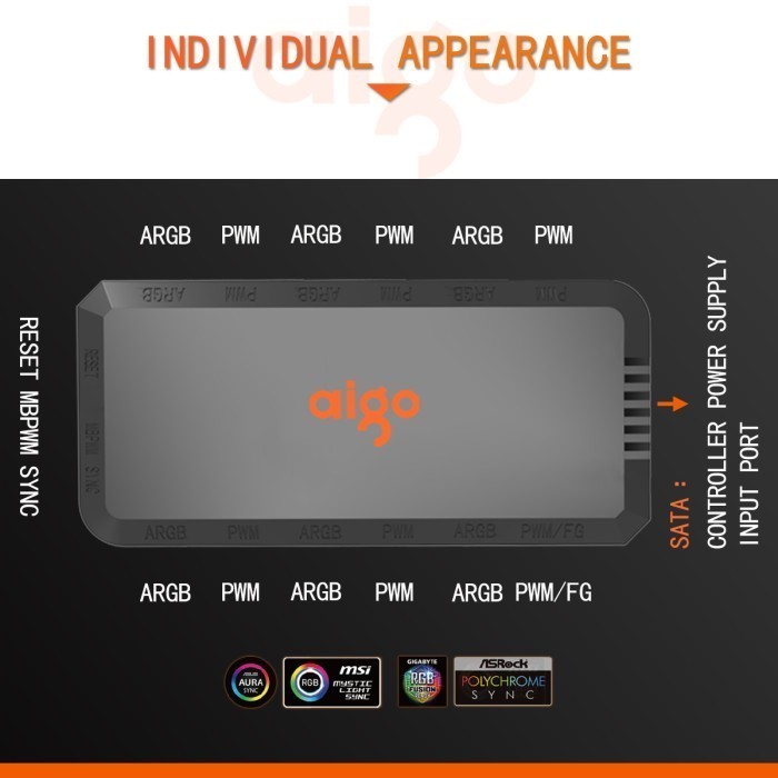 Aigo APC1 PWM Fan Hub Controller with Remote - Image 4
