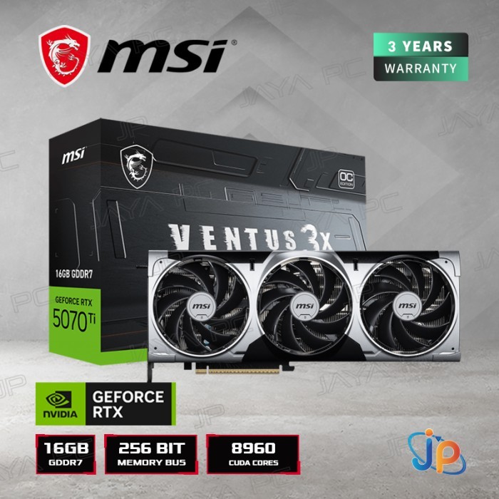 VGA MSI GeForce RTX 5070 Ti Ventus 3X OC 16GB - 16 GB GDDR7 - Image 2