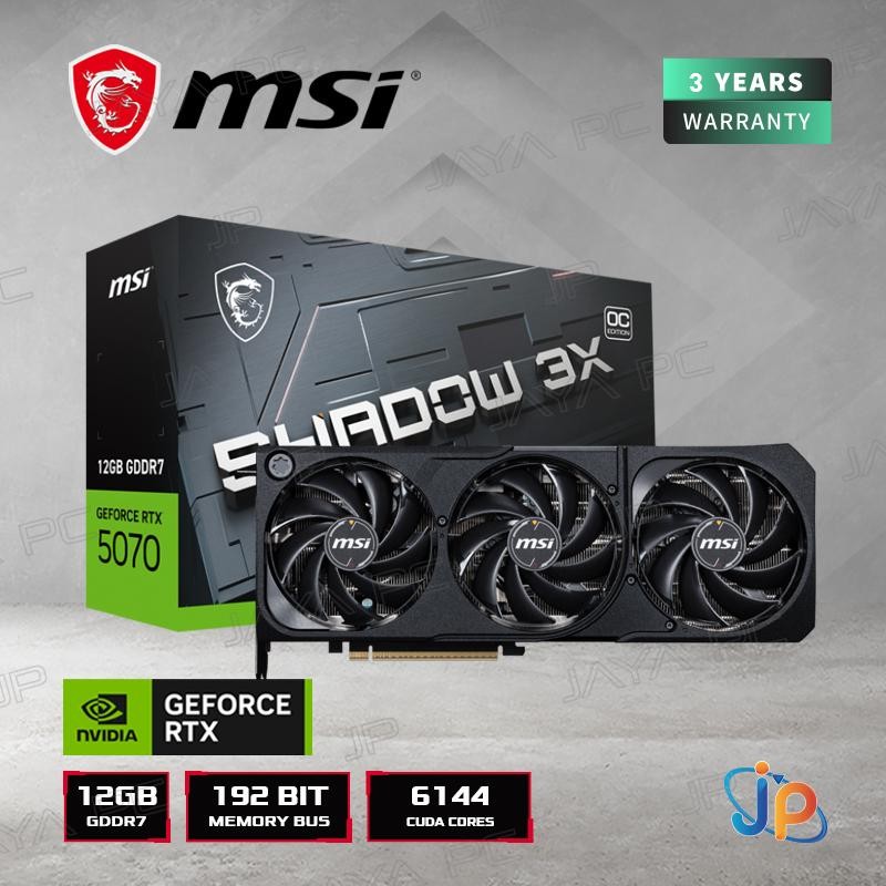 VGA MSI GeForce RTX 5070 Shadow 3X OC 12GB - 12 GB GDDR7 - Image 2