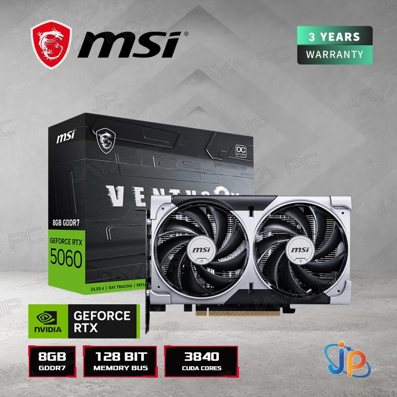 VGA MSI GeForce RTX 5060 Ventus 2X OC 8GB - 8 GB GDDR7 - Image 2