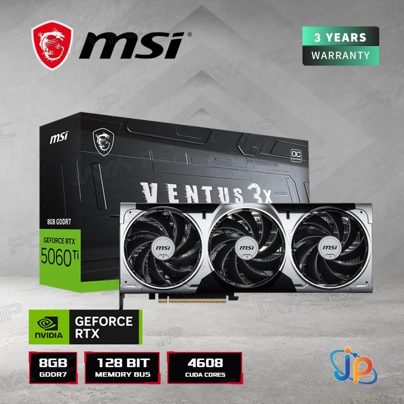 VGA MSI GeForce RTX 5060 Ti Ventus 3X OC 8GB - 8 GB GDDR7 - Image 2