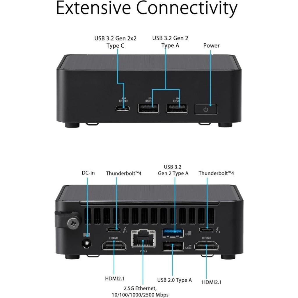 Asus Mini Pc NUC Pro 14 Slim NUC14RVKI3 Kit Barebone - Intel Ultra 3 100U - Image 2