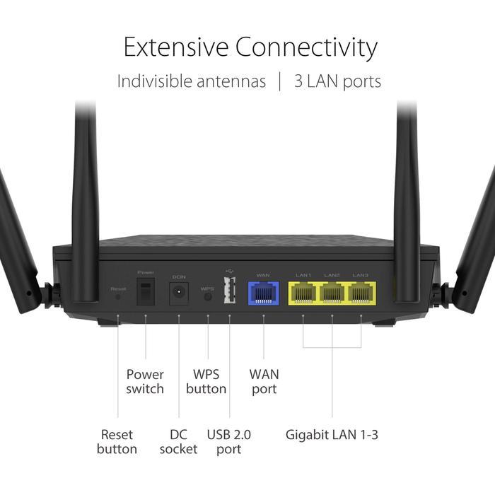 ASUS Router RT-AX53U AX1800 Dual Band WiFi 6 with AiMesh - Image 6