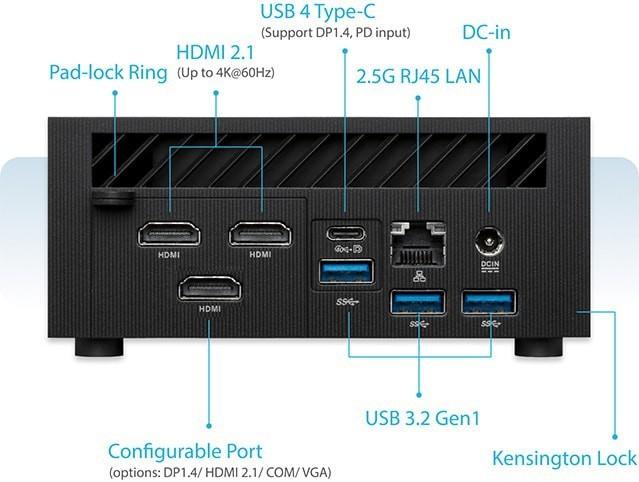 Asus Mini Pc PN53 Kit Barebone - AMD Ryzen 5 7535H - Image 4