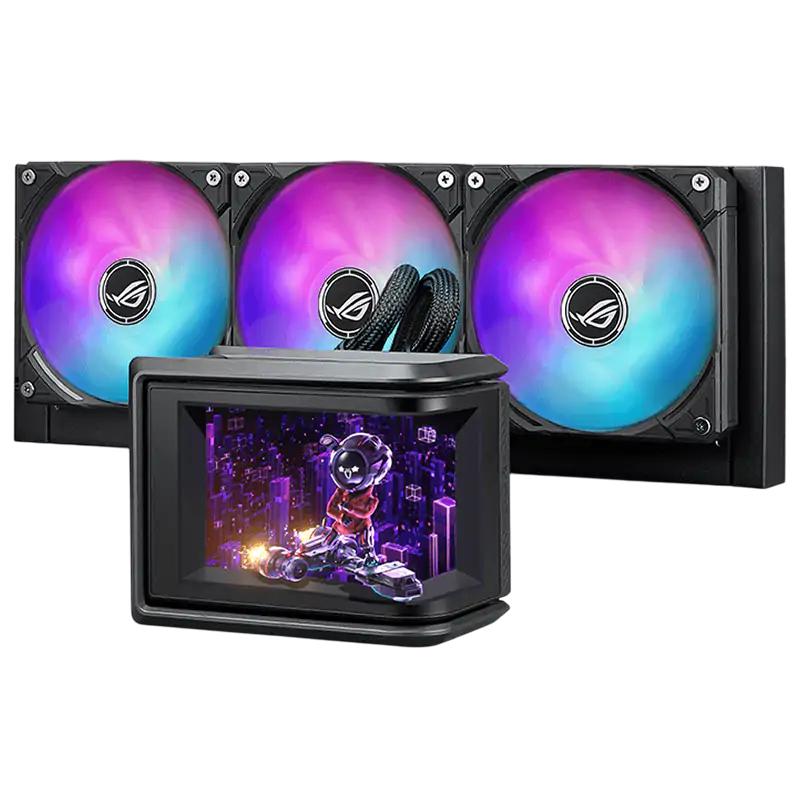 ASUS ROG Ryuo IV SLC 360 ARGB - CPU AIO Liquid Cooler Fan 360mm with LCD Curved 2K Amoled Display - Image 2