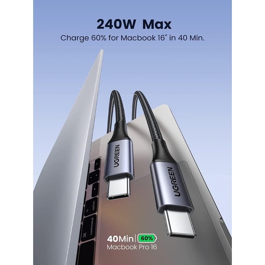 UGreen US535 Cable USB C To USB C Nylon Braided - Fast Charging - Image 2