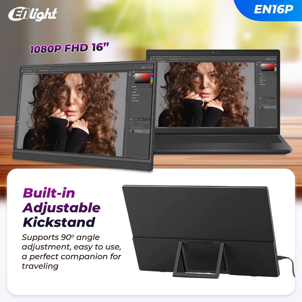 Monitor Portable Enlight LED IPS EN16P - Full HD 16" Inch - Image 2