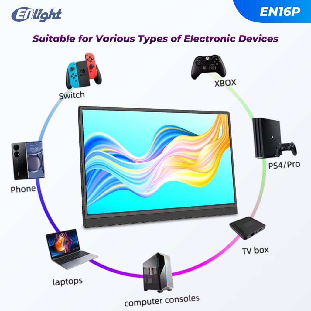 Monitor Portable Enlight LED IPS EN16P - Full HD 16" Inch - Image 4