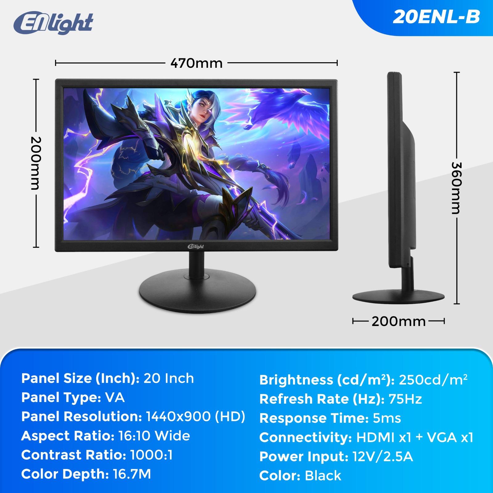 Monitor Enlight LED 20ENL-B - 20" Inch - Image 7