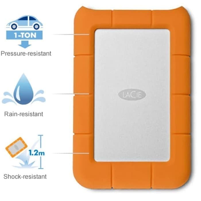LaCie Rugged Mini 1TB - HDD / Hardisk / Harddisk External USB 3.0 - Image 2