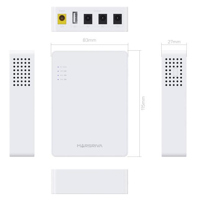 MARSRIVA KP3 18W 10000mAh Smart Mini DC UPS - Image 5