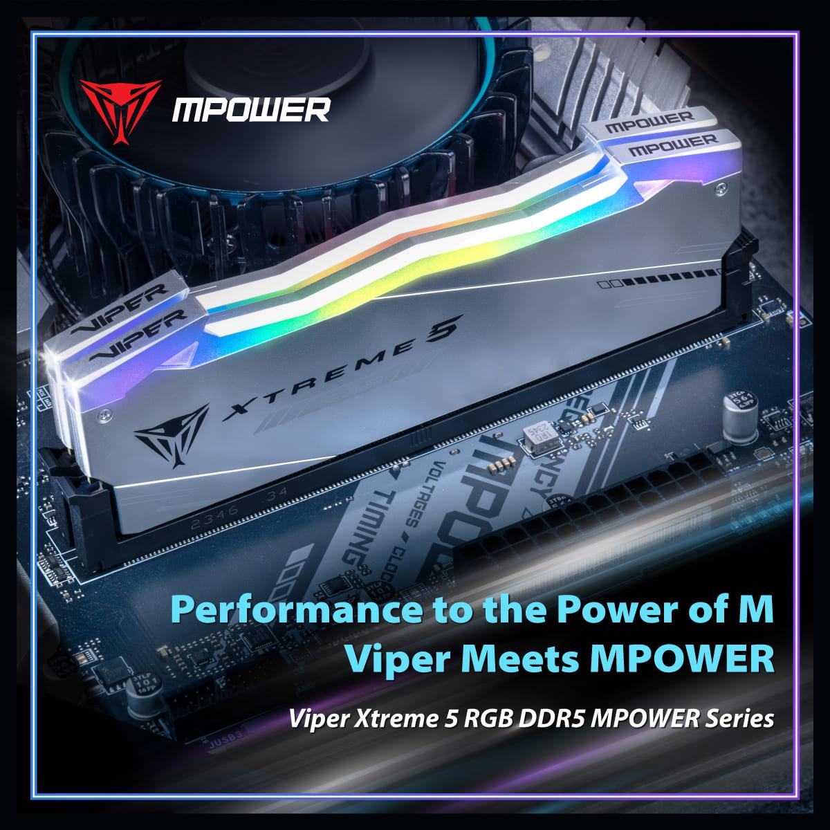Patriot Memory Viper Xtreme 5 MPower RGB DDR5 PC64000 8000Mhz 48GB 2x24GB Ram - Image 2