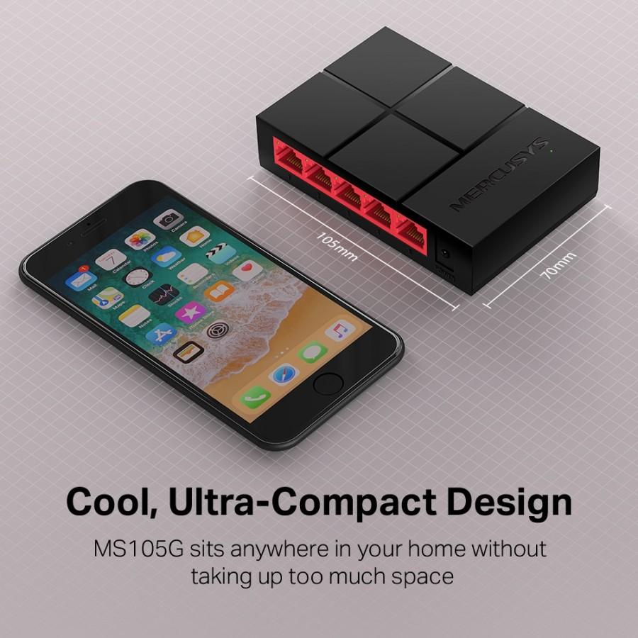Mercusys MS105G 5-Port Gigabit Desktop Ethernet Switch Hub - Image 4