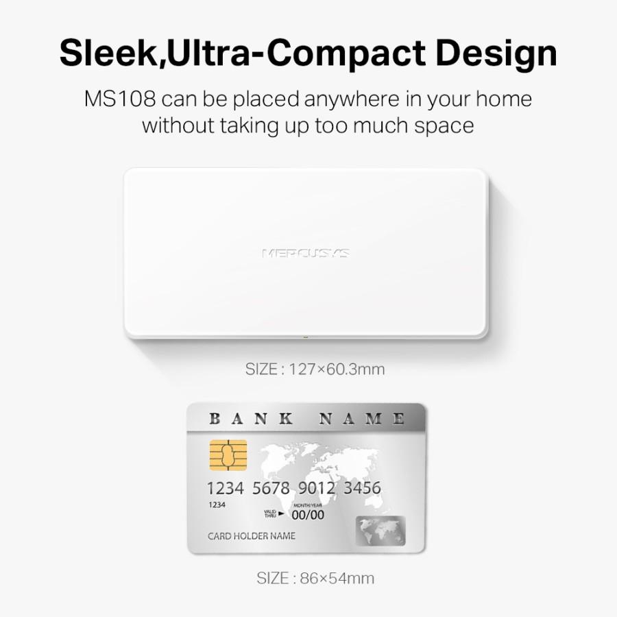 Mercusys MS108 8-Port 10/100Mbps Desktop Ethernet Switch Hub - Image 3