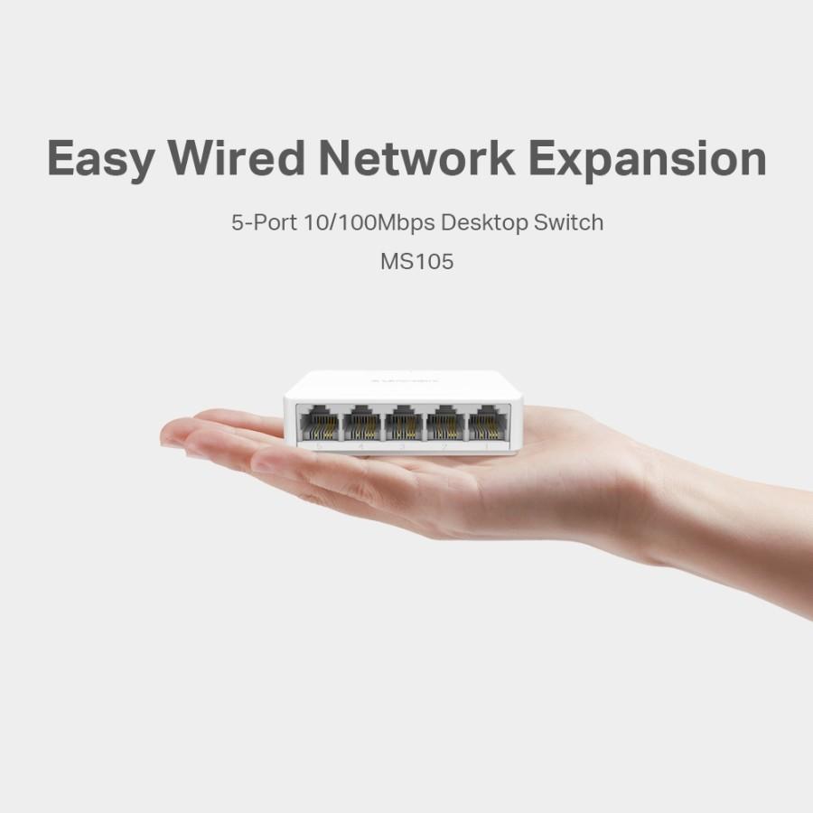 Mercusys MS105 5-Port 10/100Mbps Desktop Ethernet Switch Hub - Image 2