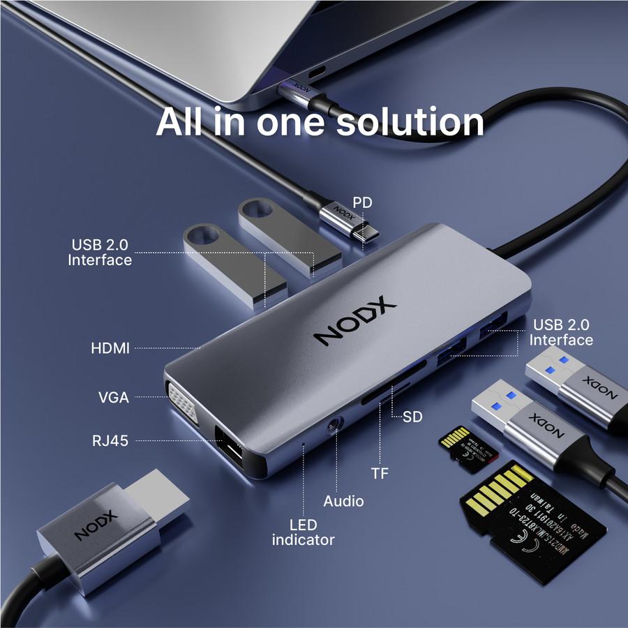 NODX Xport Pro USB HUB 11 In 1 USB Type-C - Image 2