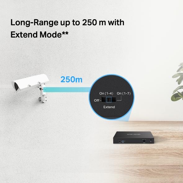 Mercusys MS108GP 8-Port Gigabit Desktop Switch with 7-Port PoE+ - Image 5