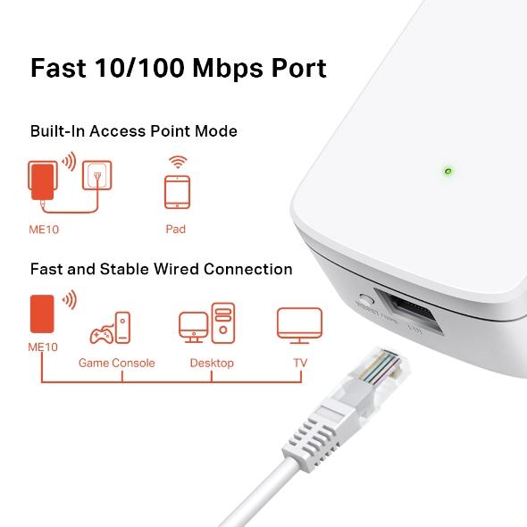 Mercusys ME10 300Mbps WiFi Range Extender - Image 6