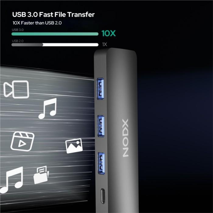 NODX Xport Basic USB HUB 4 In 1 Hybrid USB A & Type-C - Image 2