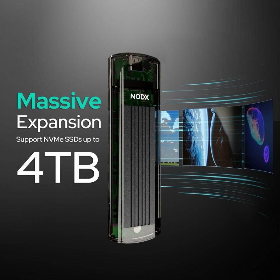NODX Xpand Lite Enclosure External Case SSD M.2 NVMe USB Type-C - Image 2