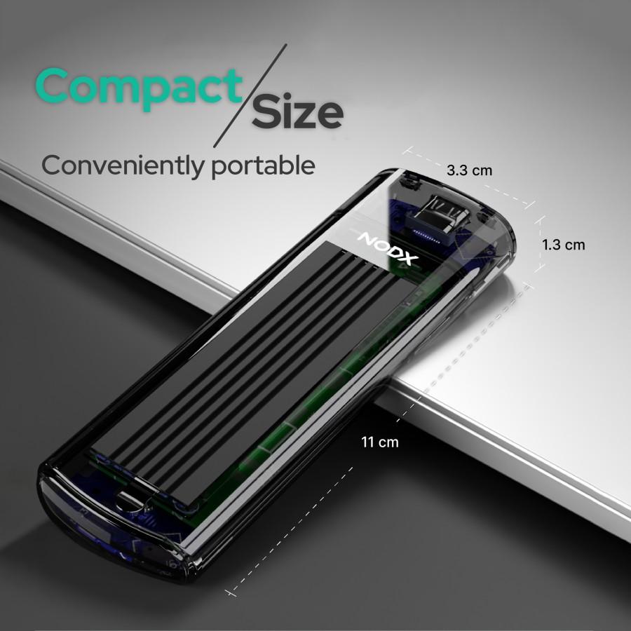 NODX Xpand Lite Enclosure External Case SSD M.2 NVMe USB Type-C - Image 3