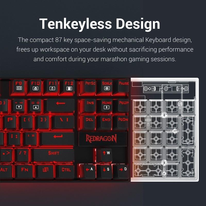 Redragon Kumara K552 - TKL Mechanical Gaming Keyboard - Image 2