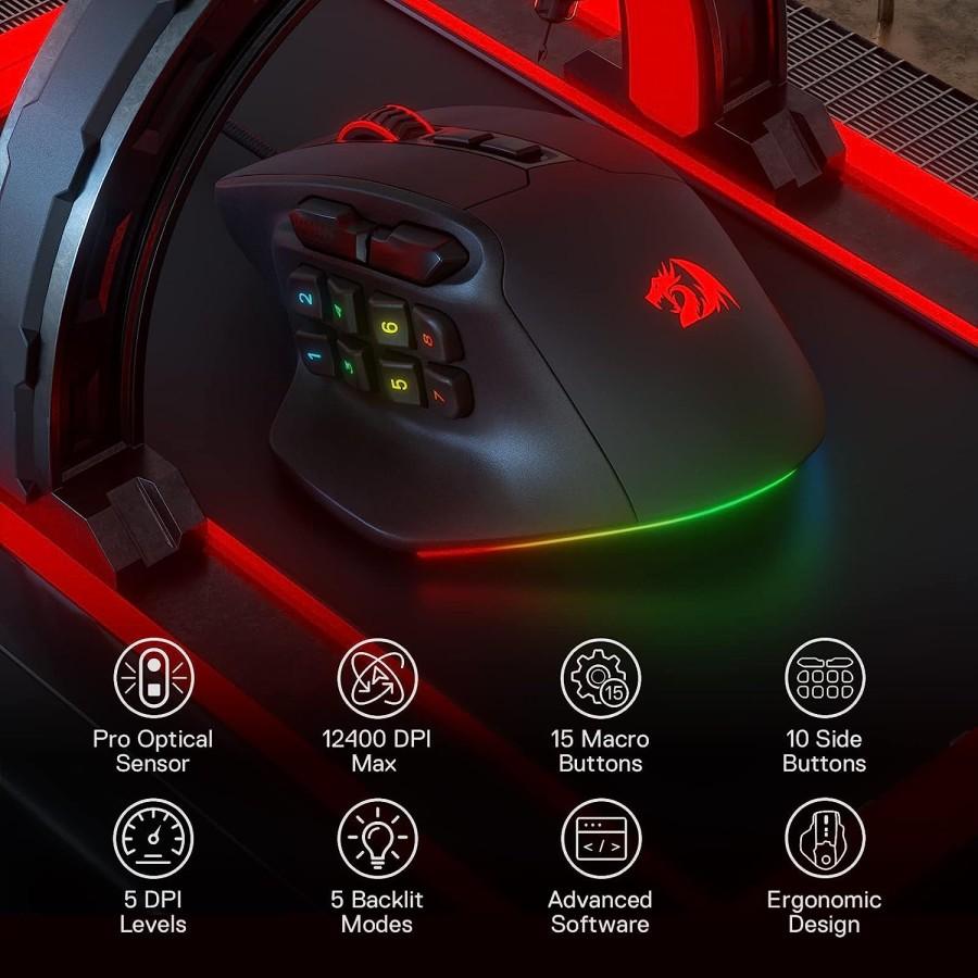 Redragon Aatrox M811 RGB - Macro Gaming Mouse - Image 2