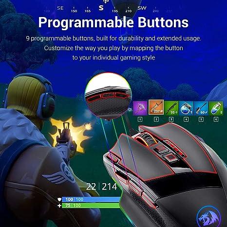 Redragon Sniper M801 RGB - Macro Gaming Mouse - Image 4