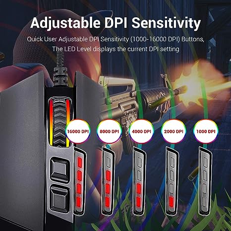 Redragon Sniper M801 RGB - Macro Gaming Mouse - Image 5