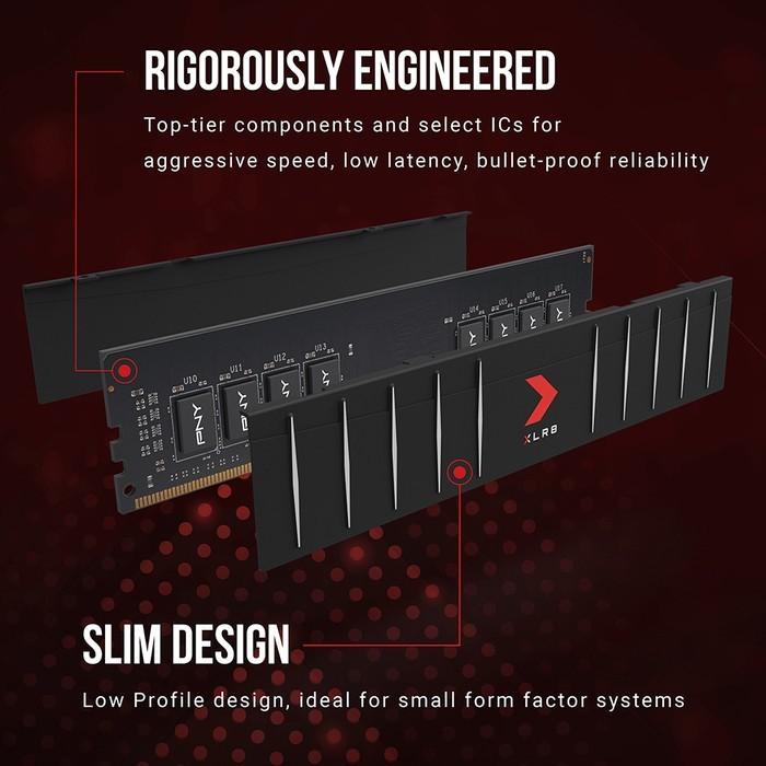 Memory PNY XLR8 Low Profile PC25600 3200Mhz DDR4 32GB - 2x16GB Ram - Image 3