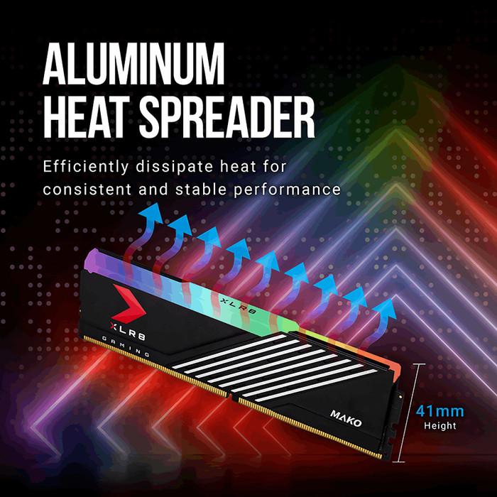 Memory PNY XLR8 MAKO RGB PC48000 6000Mhz DDR5 32GB - 2x16GB Ram - Image 3