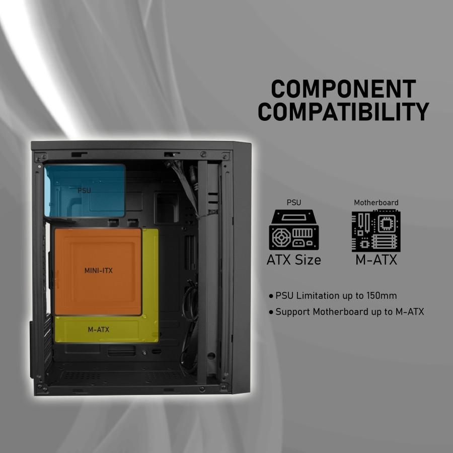 Vurrion Office PRO KR22 Case - Office Casing Free PSU 500W - Image 2