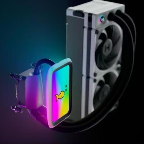 HYTE THICC Q60 Digital Processor Cooling - CPU AIO Cooler Fan 240mm with LCD IPS Display - Image 2