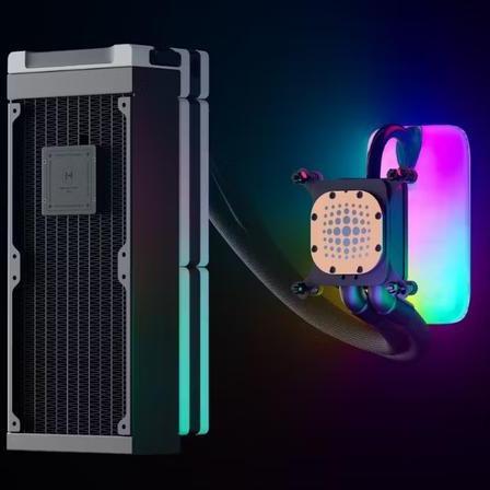 HYTE THICC Q60 Digital Processor Cooling - CPU AIO Cooler Fan 240mm with LCD IPS Display - Image 3