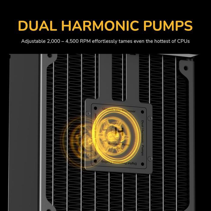 HYTE THICC Q60 Digital Processor Cooling - CPU AIO Cooler Fan 240mm with LCD IPS Display - Image 7