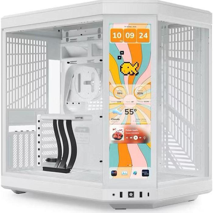 HYTE Y70 Infinite Touch Screen LCD PC Case - Tempered Glass Casing - Image 3