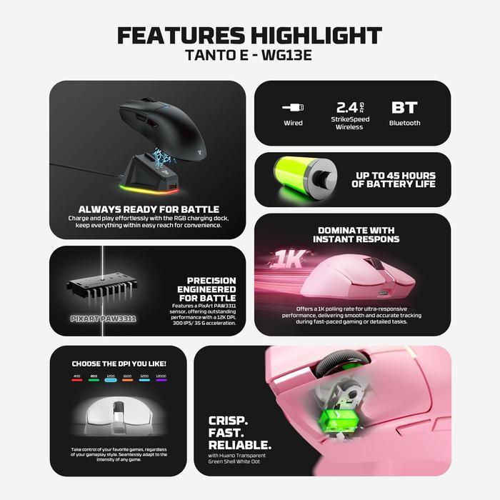 Gaming Mouse Fantech Tanto E WG13E - Image 3