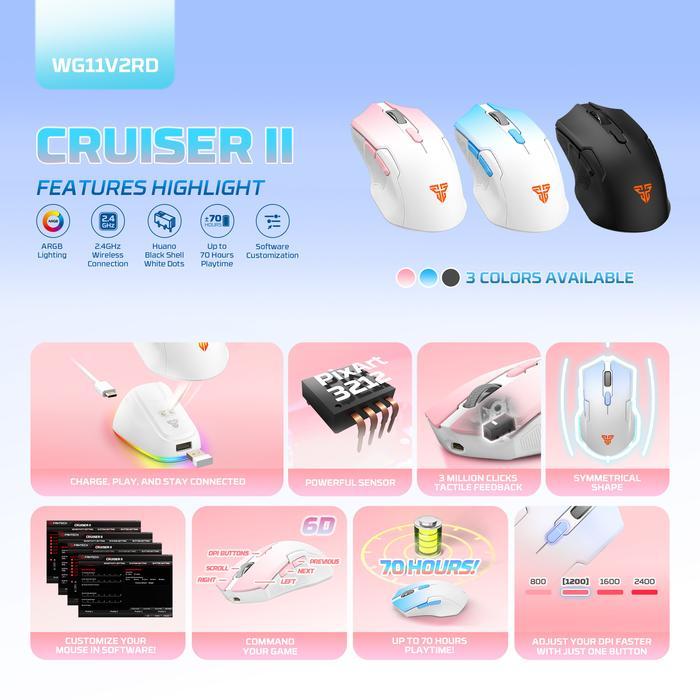 Gaming Mouse Fantech CRUISER II WG11V2RD - Image 3