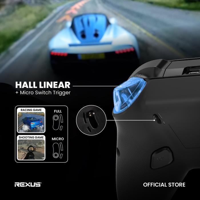 Gamepad Rexus Daxa Ezoth AX10 TMR Joystick & Swappable ABXY - Wireless Gaming Controller PC/ Android - Image 3