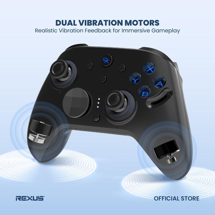 Gamepad Rexus Daxa Ezoth AX10 TMR Joystick & Swappable ABXY - Wireless Gaming Controller PC/ Android - Image 6