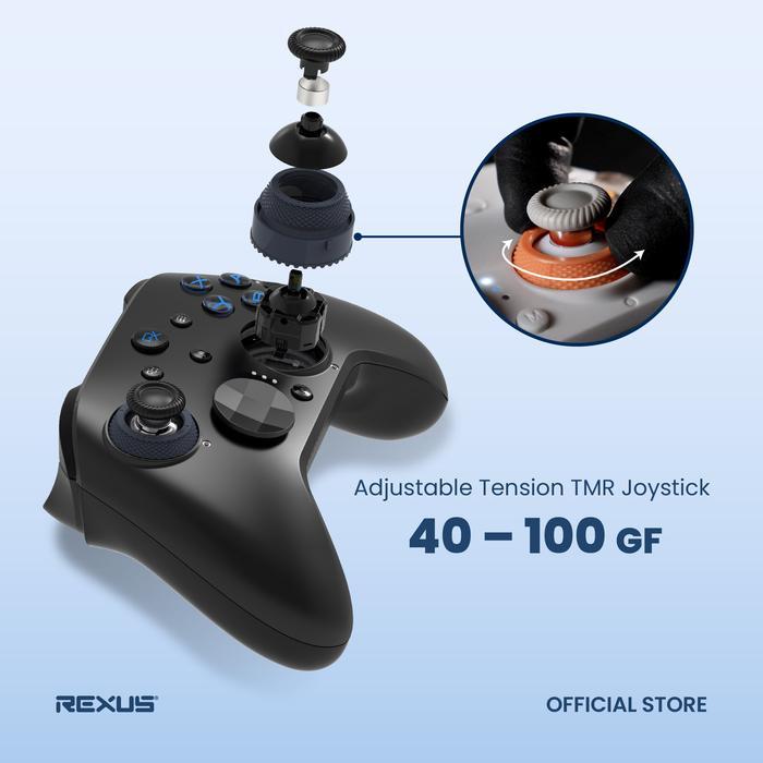 Gamepad Rexus Daxa Ezoth AX10 TMR Joystick & Swappable ABXY - Wireless Gaming Controller PC/ Android - Image 7