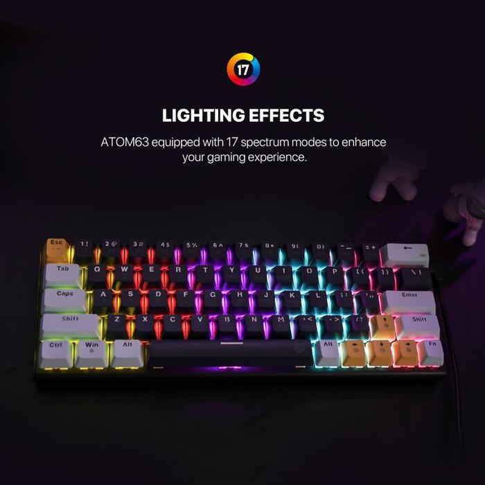 Fantech MK874 V2 ATOM 63 MIZU RGB - 60% Mechanical Gaming Keyboard - Image 2