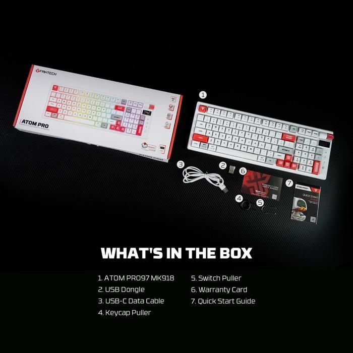 Fantech ATOM PRO97 MK918 RGB Wireless - 65% Mechanical Gaming Keyboard - Image 3