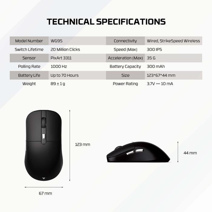 Gaming Mouse Fantech KANATA S WIRELESS WG9S - Image 5