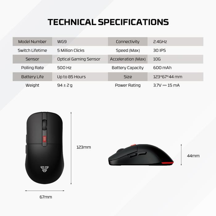 Gaming Mouse Fantech KANATA WIRELESS WG9 - Image 7