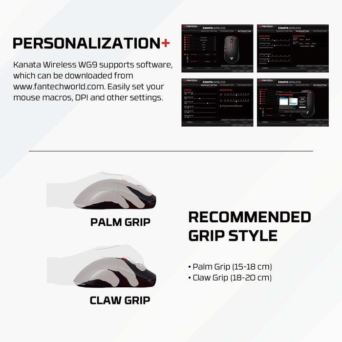 Gaming Mouse Fantech KANATA WIRELESS WG9 - Image 8
