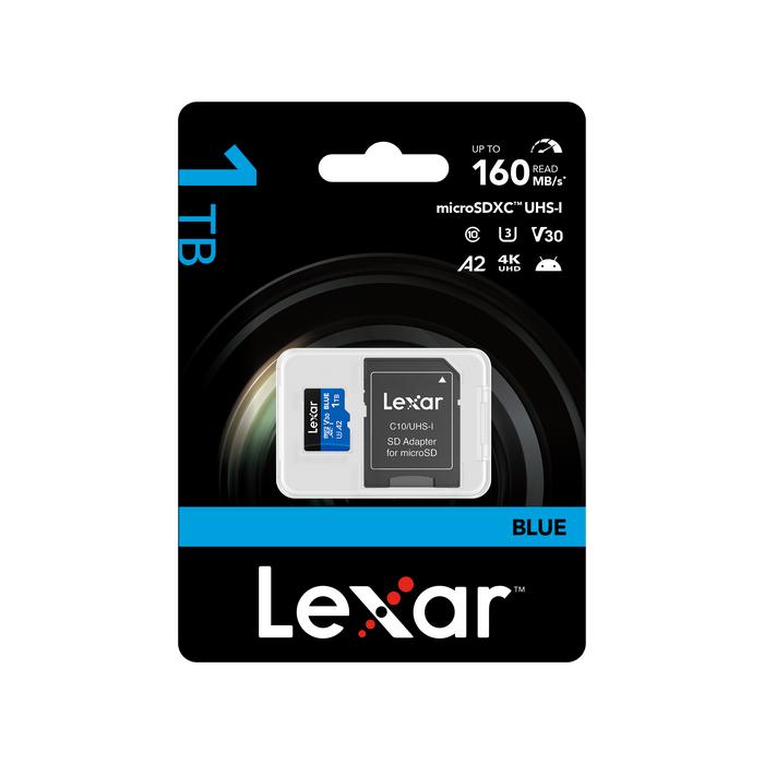 Lexar Blue MicroSDXC UHS-I A2 1TB - Micro SD + Adapter - Image 4
