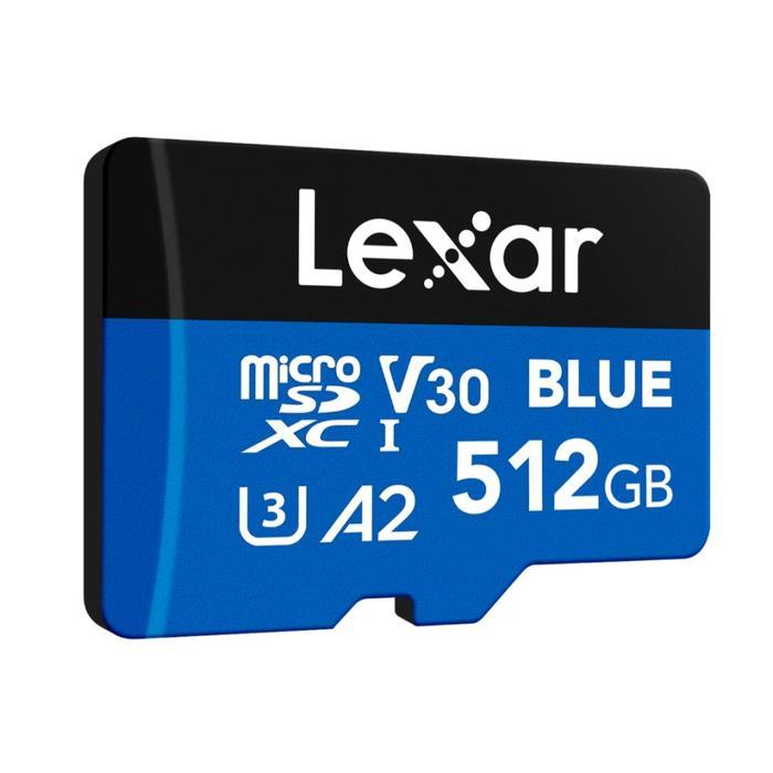 Lexar Blue MicroSDXC UHS-I A2 512GB - Micro SD + Adapter - Image 4