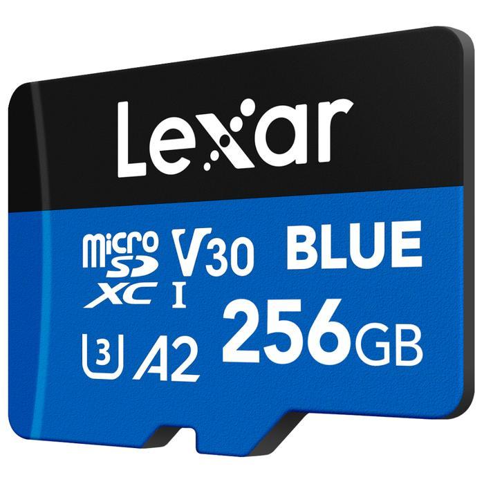Lexar Blue MicroSDXC UHS-I A2 256GB - Micro SD + Adapter - Image 3